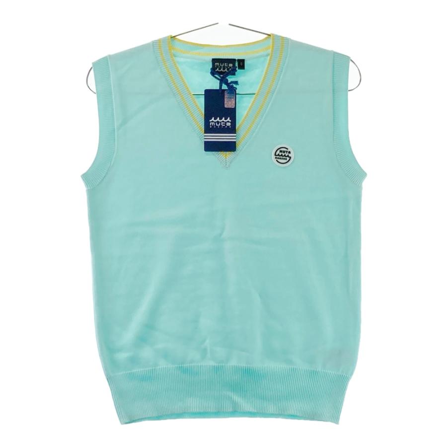 新品】MUTA MARINE ムータマリン ニットベスト ブルー系 0 ゴルフ