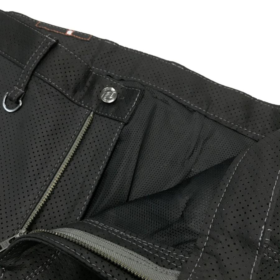 美品】HYOD ヒョウドウ メッシュ スマートレザーパンツ ブラック系 32