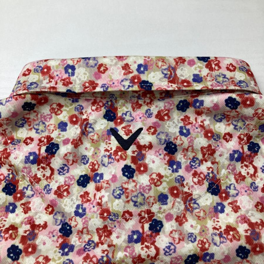 CALLAWAY キャロウェイ 2025年モデル 半袖ポロシャツ 総柄 ピンク系 3L