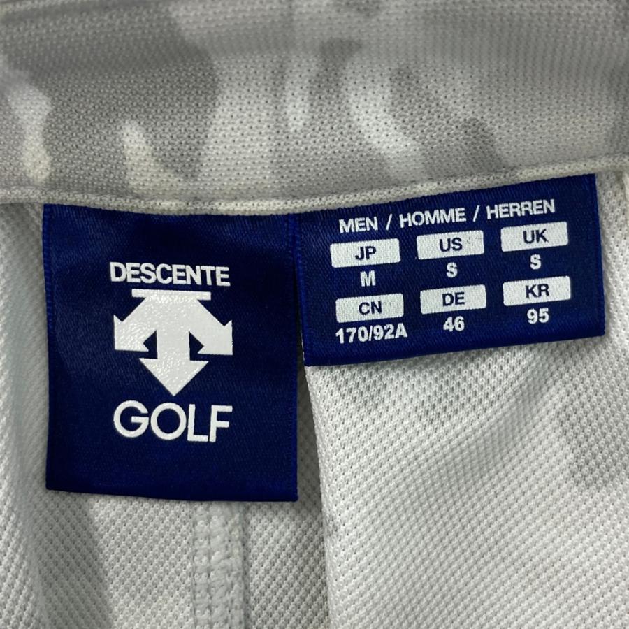 DESCENTE GOLF デサントゴルフ 半袖ポロシャツ カモフラ 迷彩柄 グレー