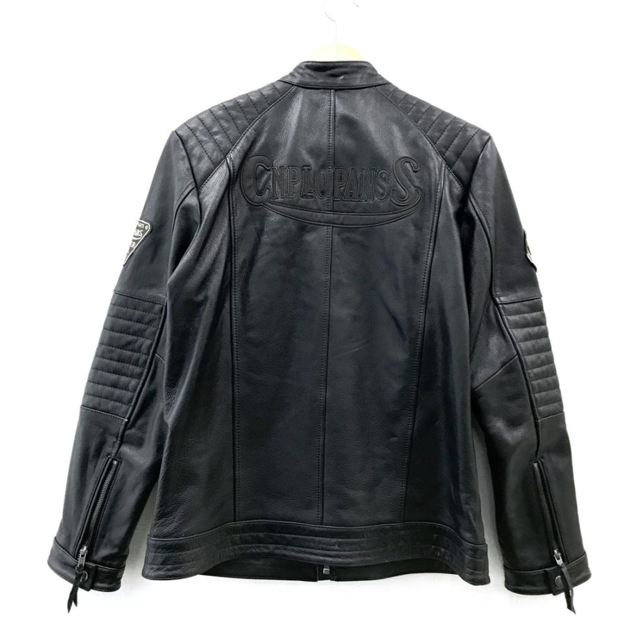CNPLOPANSS レザー ライダースジャケット ブラック系 XL バイクウェア 