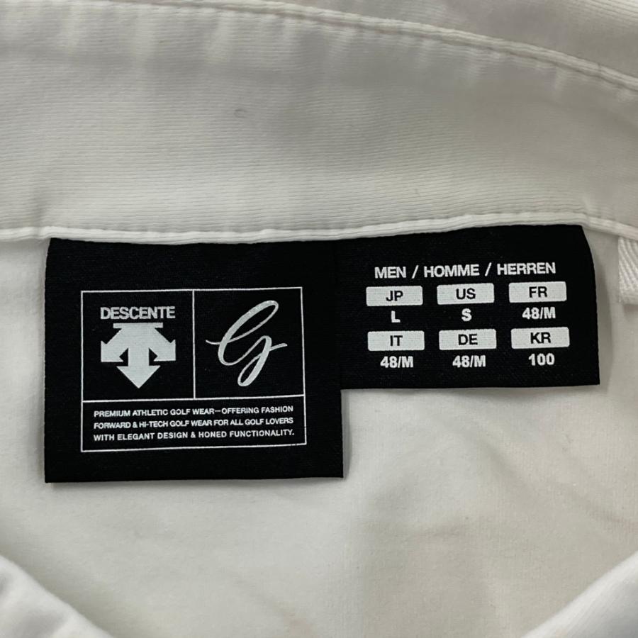 DESCENTE GOLF デサントゴルフ 半袖ポロシャツ ホワイト系 L ゴルフ