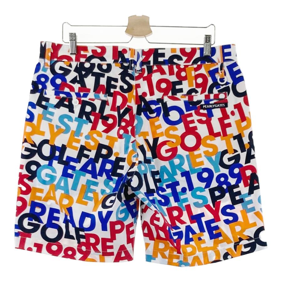 PEARLY GATES パーリーゲイツ ハーフパンツ ロゴ総柄 ホワイト系 7