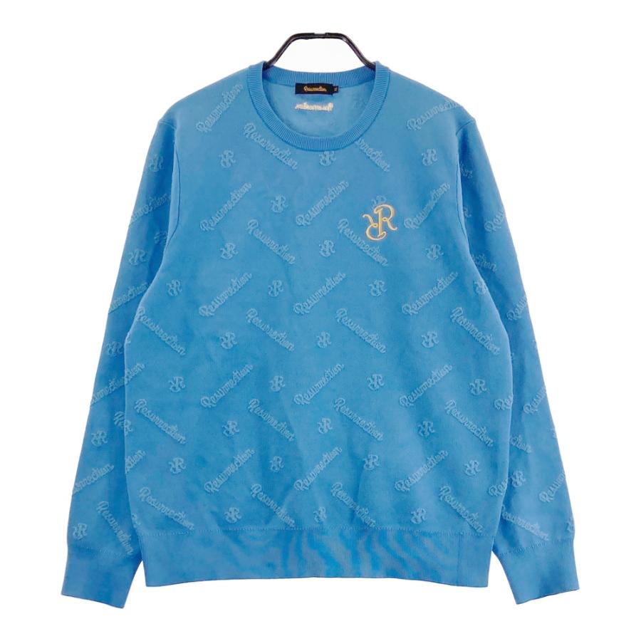 レザレクション　ニットウェア　RMW-KN13 XL RESURRECTION レザレクション RMW-KN13 ニットセーター 総柄 ブルー系