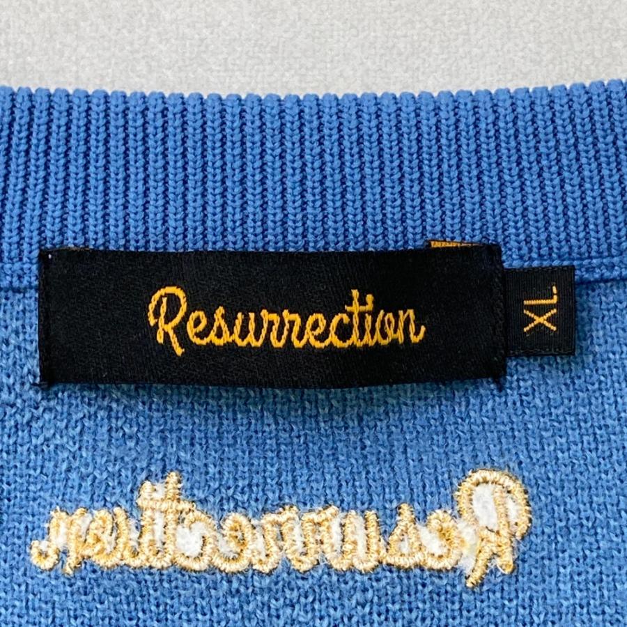 レザレクション　ニットウェア　RMW-KN13 XL RESURRECTION レザレクション RMW-KN13 ニットセーター 総柄 ブルー系