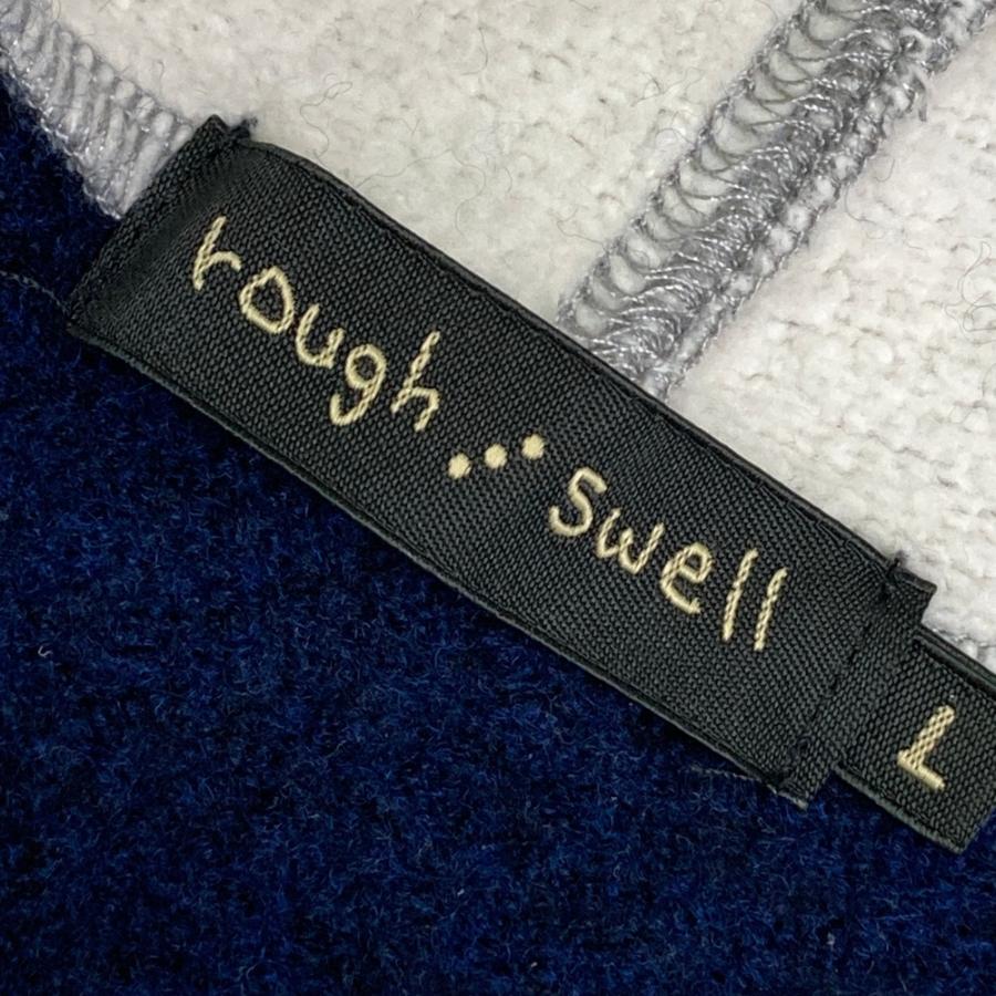 rough and swell スポーツウェア L ネイビーセーター ROUGH&SWELL ラフアンドスウェル 切替 ニット セーター ネイビー系 L