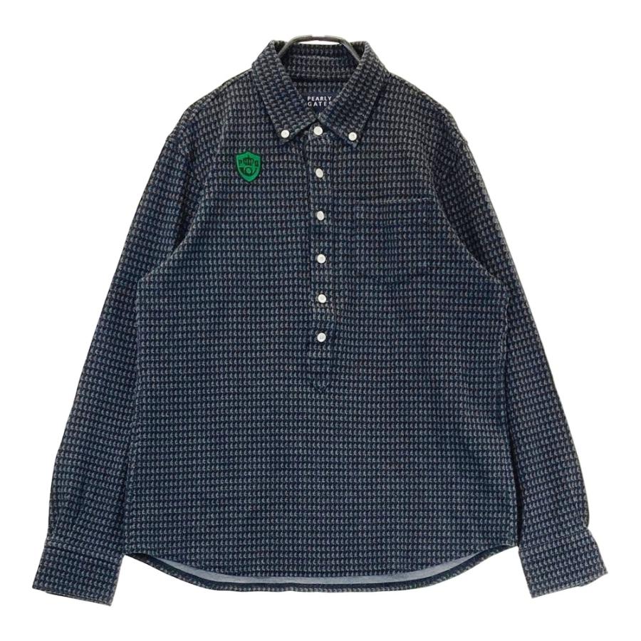PEARLY GATES パーリーゲイツ 長袖ポロシャツ ボタンダウン 総柄