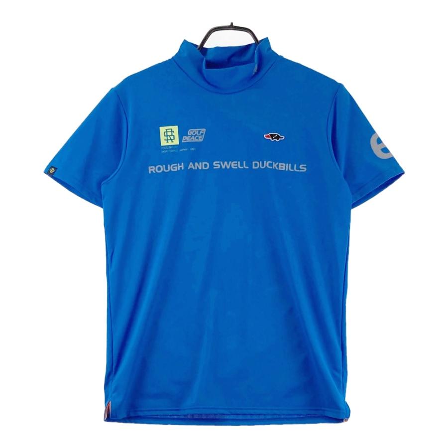 ROUGH&SWELL ラフアンドスウェル モックネック 半袖Tシャツ ブルー系 S