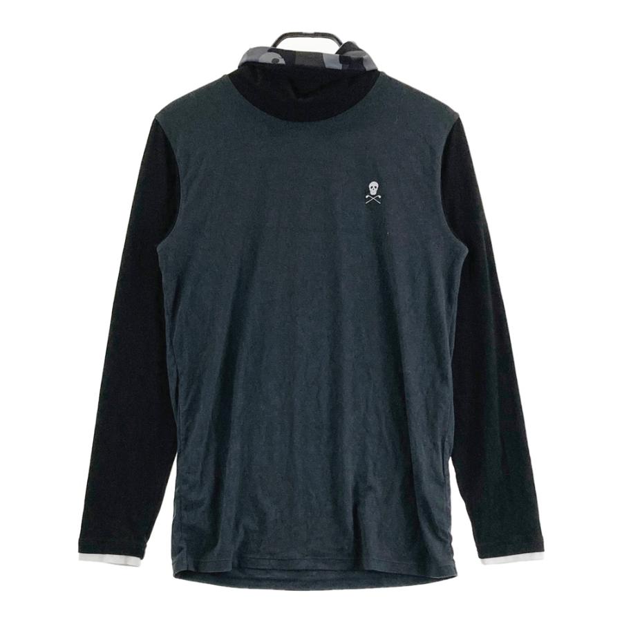 【美品】 MARK&LONA マークアンドロナ 長袖 タートルネック 48 MARK&LONA マークアンドロナ タートルネック長袖Tシャツ ブラック系 48