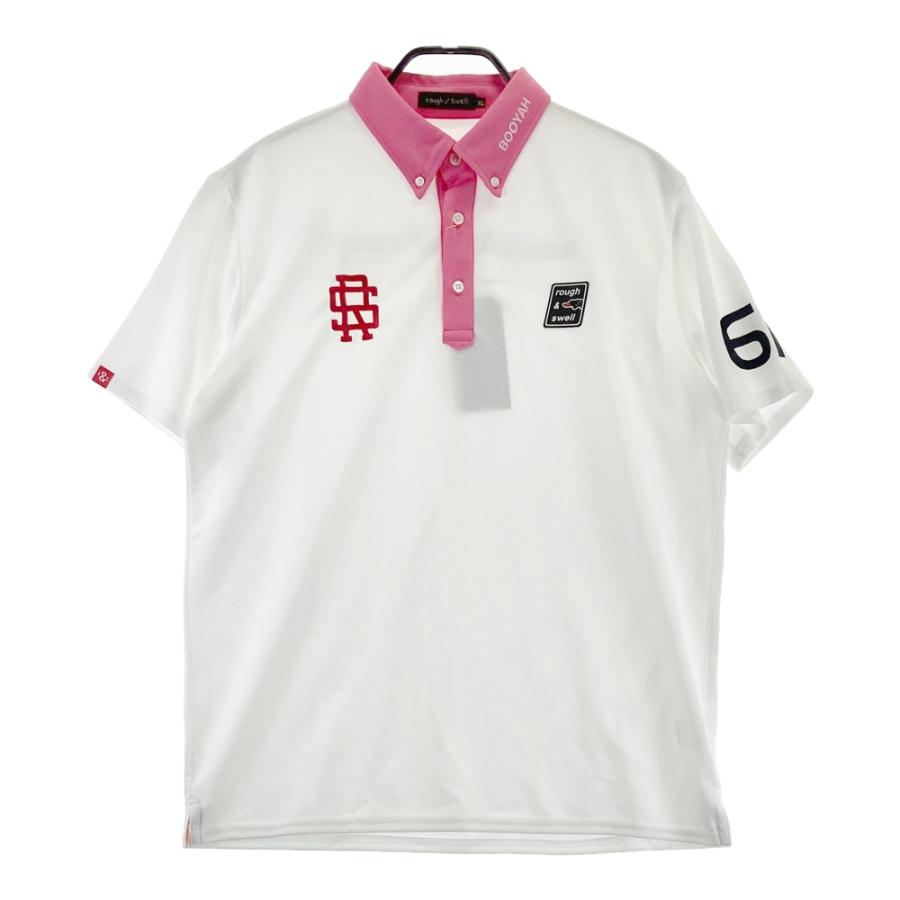 美品】ROUGH&SWELL ラフアンドスウェル 半袖ポロシャツ ホワイト系 XL