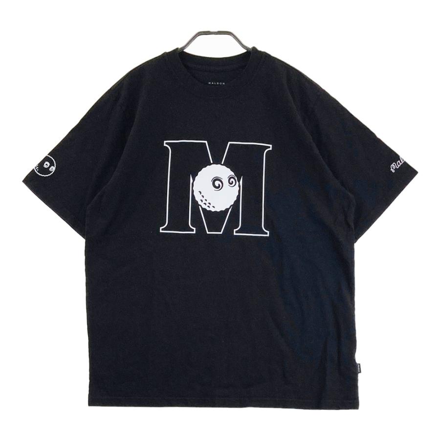 MALBON GOLF マルボン ゴルフ ×BEAMS GOLF別注 半袖Tシャツ ブラック系