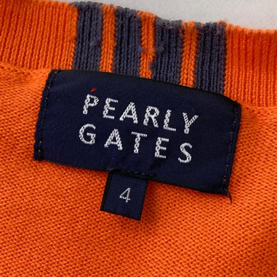 PEARLY GATES パーリーゲイツ コットンニット セーター オレンジ系 4