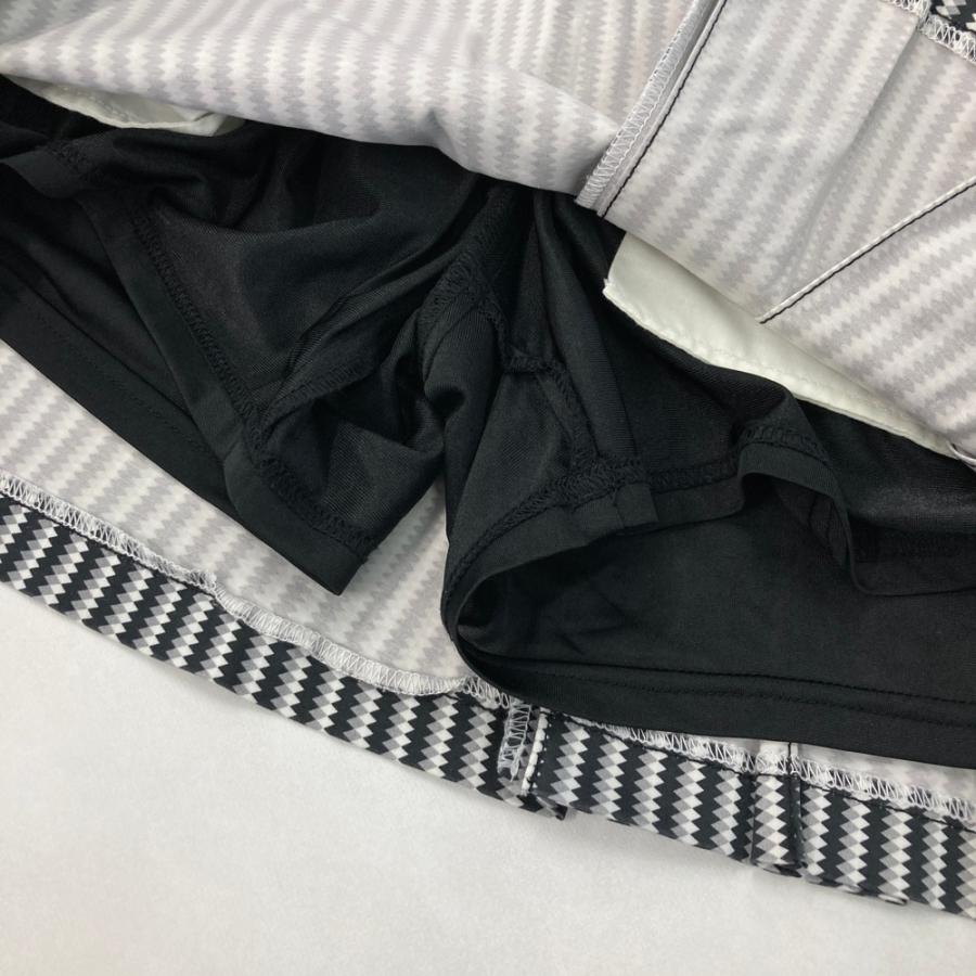 St ANDREWS セントアンドリュース インナー付スカート 総柄 ブラック系