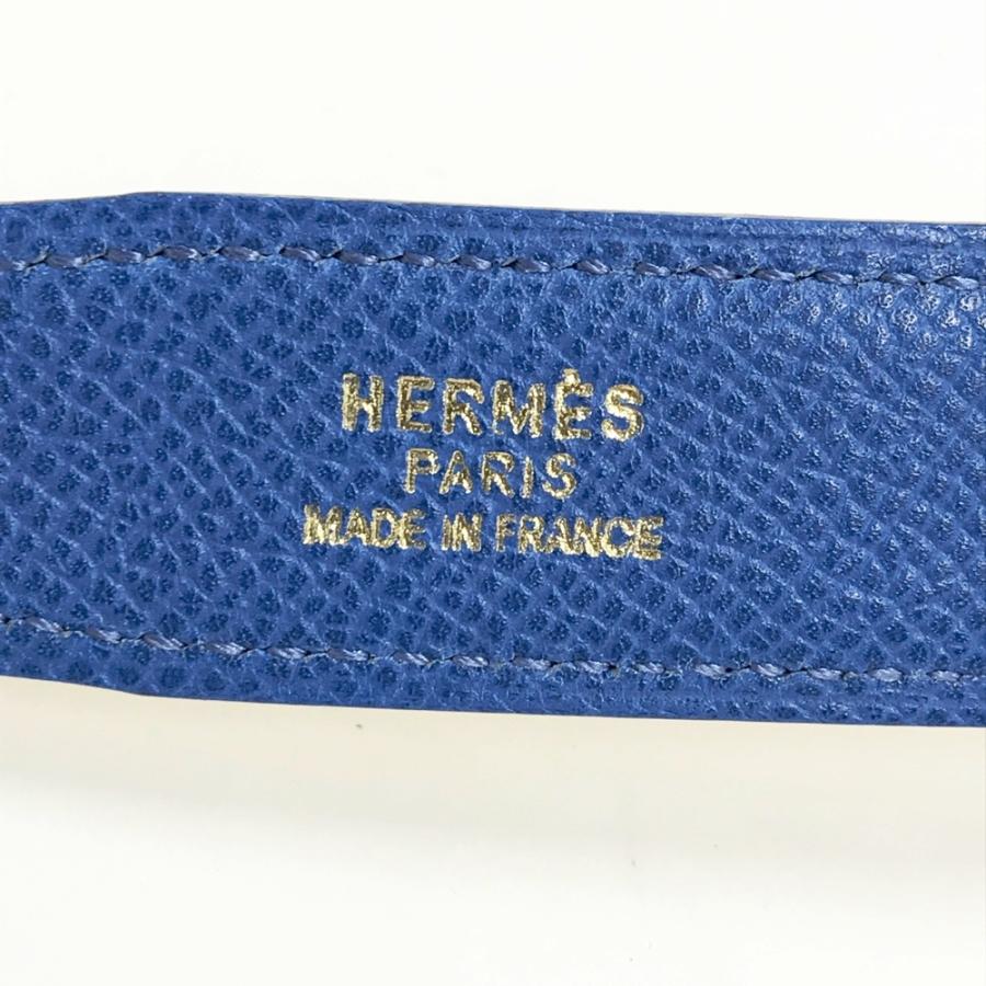 HERMES エルメス □A刻印 コンスタンス ミニ ベルト ブルー系 90