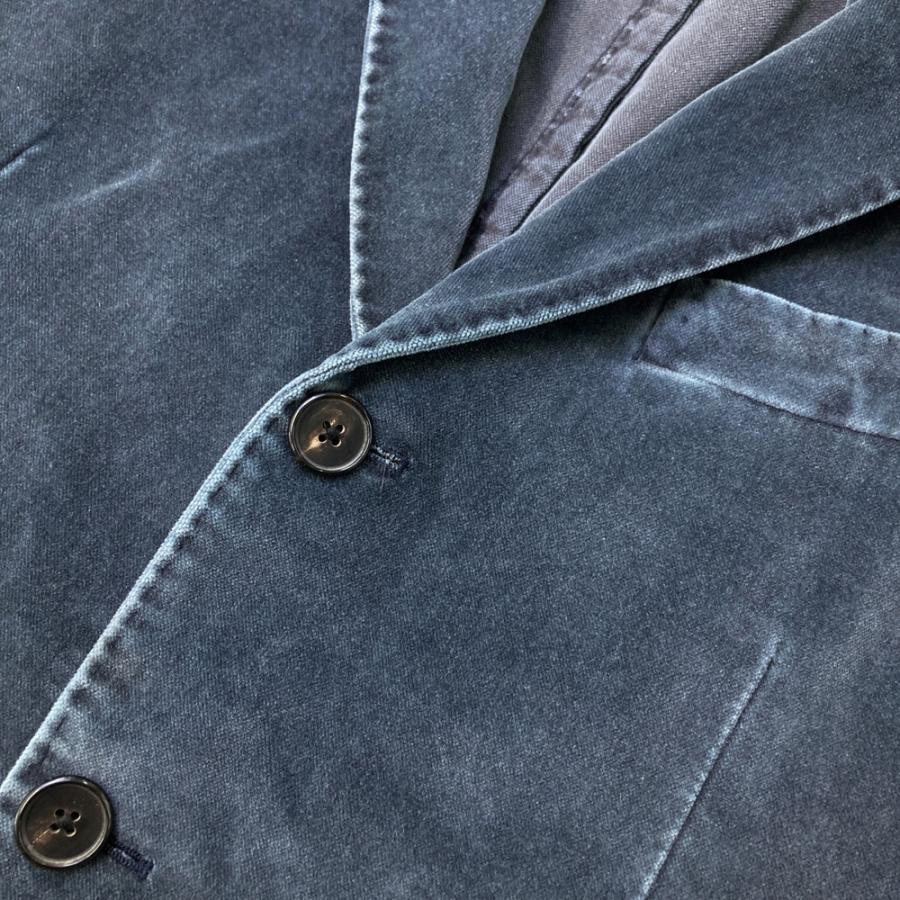 LARDINI ラルディーニ ベロアジャケット ブルー系 48 メンズ 