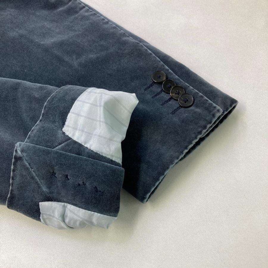 LARDINI ラルディーニ ベロアジャケット ブルー系 48 メンズ 