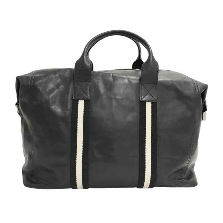 BALLY バリー 2WAY レザー ボストンバッグ ブラック系 : ブランド古着