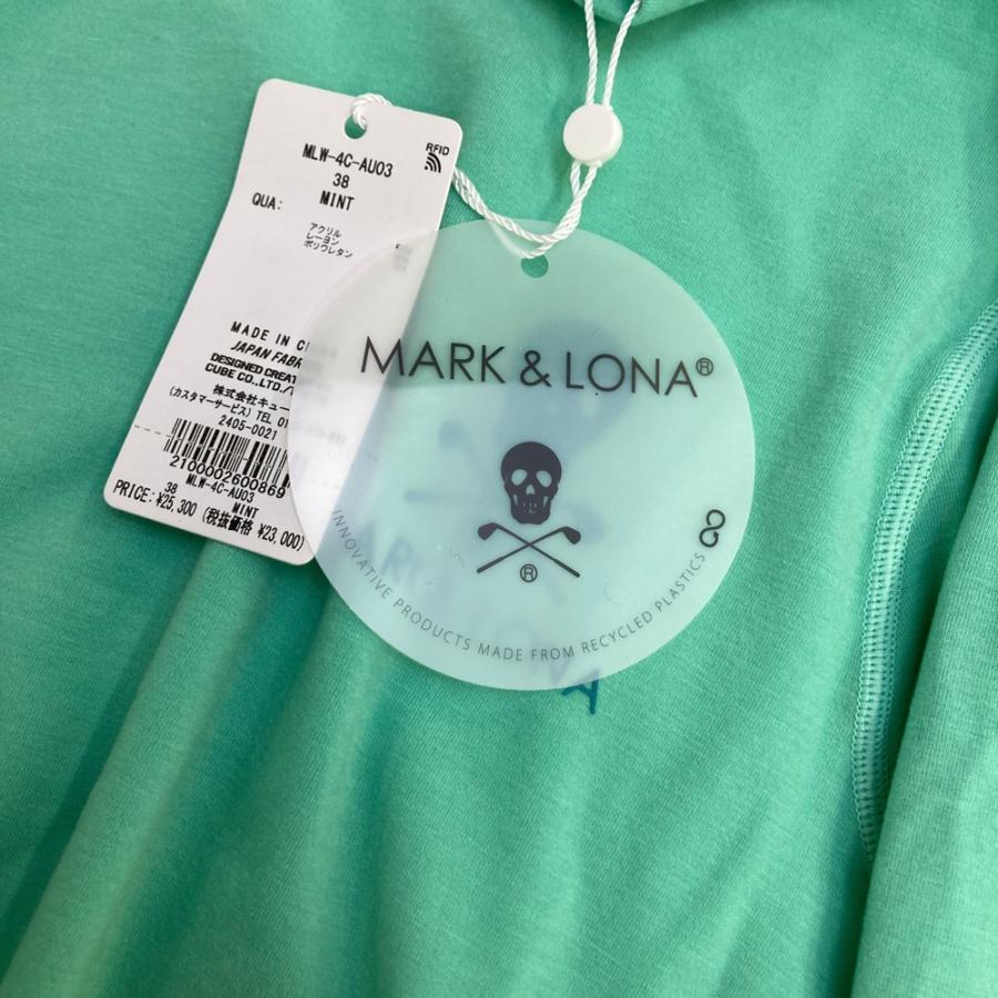 【新品】MARK\u0026LONA マークアンドロナ 2024年モデル ハイネック 長袖Tシャツ  グリーン系 38 ゴルフウェア レディース_8