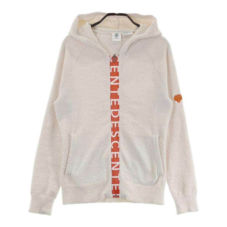 未使用級　DESCENTE GOLF デサント　ロゴニットパーカー　ストレッチ DESCENTE GOLF デサントゴルフ ロゴニットパーカー ニットジャケット