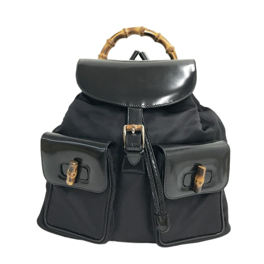 GUCCI グッチ 003・2058・0016・5 バンブー リュックサック ブラック系