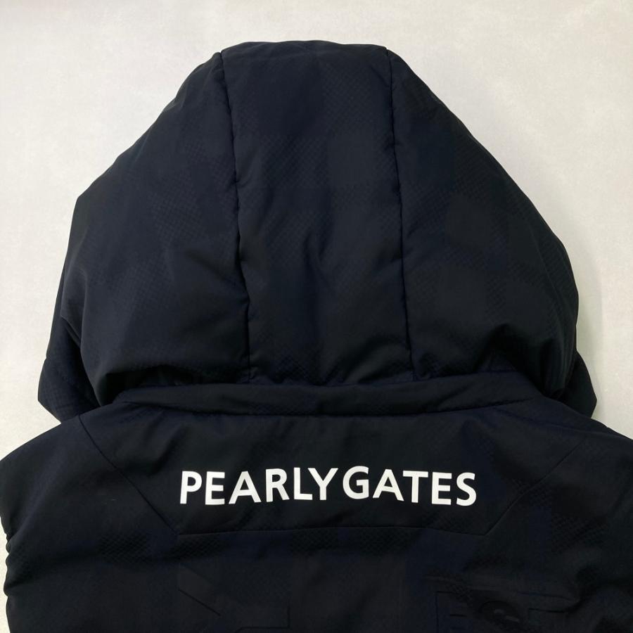 PEARLY GATES パーリーゲイツ 2way ダウン ジップベスト チェック 総柄