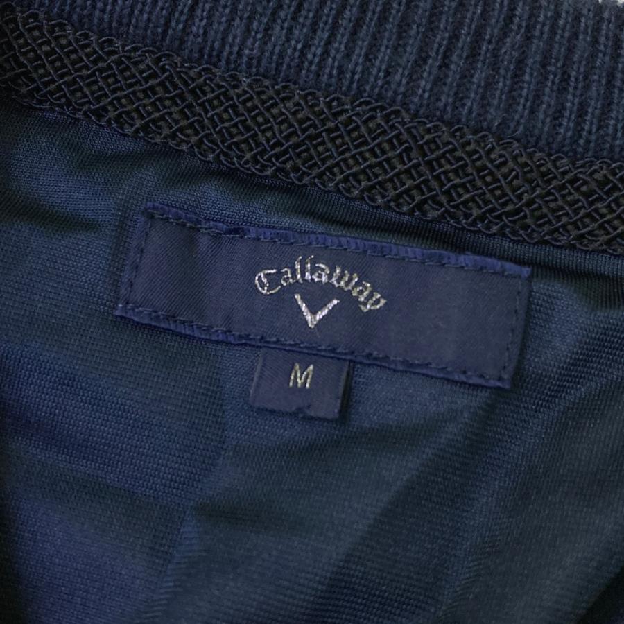 CALLAWAY キャロウェイ 裏地付き ニットセーター 総柄 ネイビー系 M