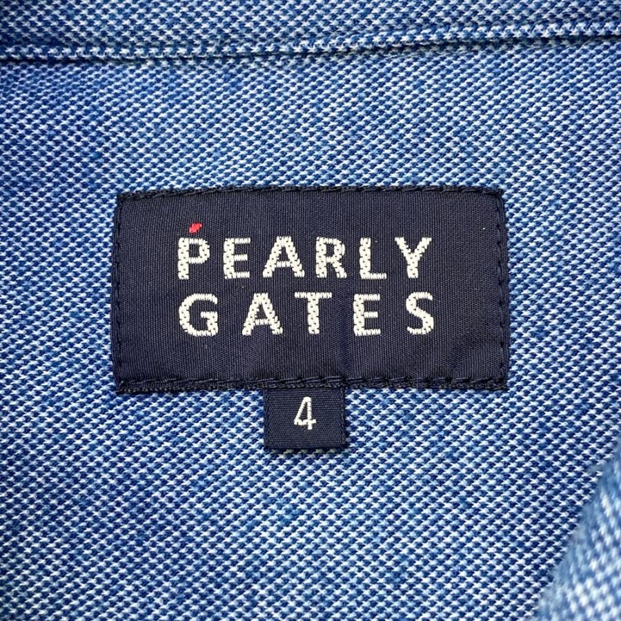 PEARLY GATES パーリーゲイツ 長袖ポロシャツ ブルー系 4 ゴルフウェア