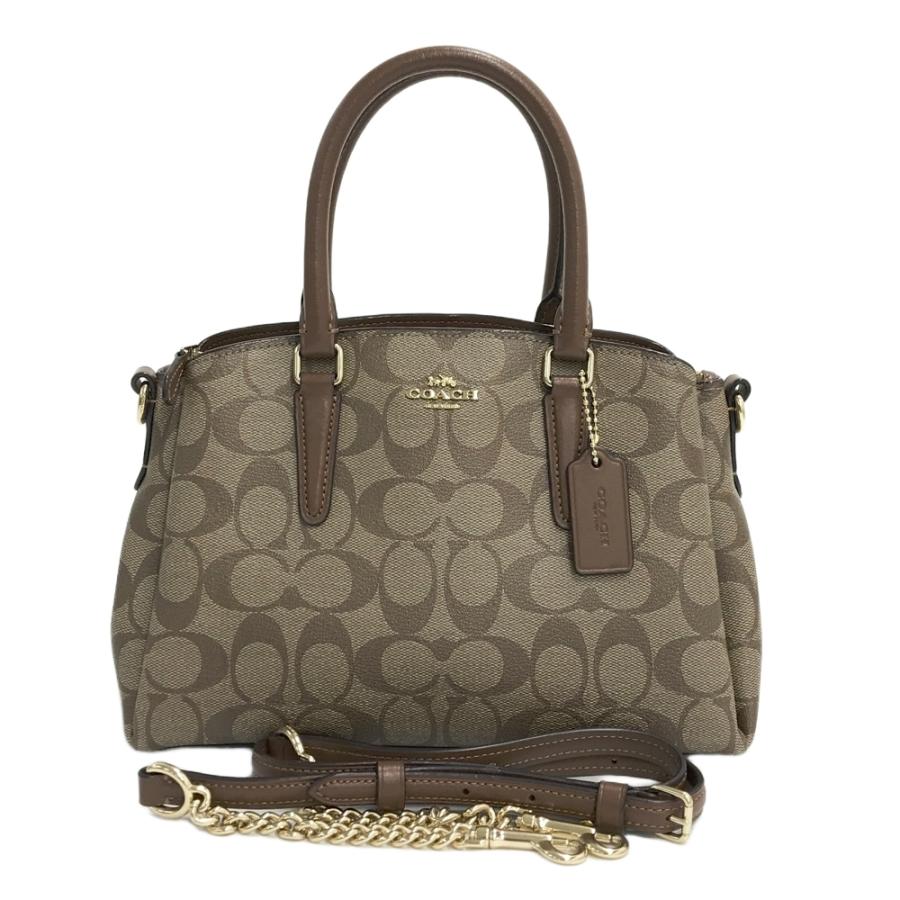 COACH コーチ F29434 2WAY ショルダーバッグ シグネチャー ベージュ系 