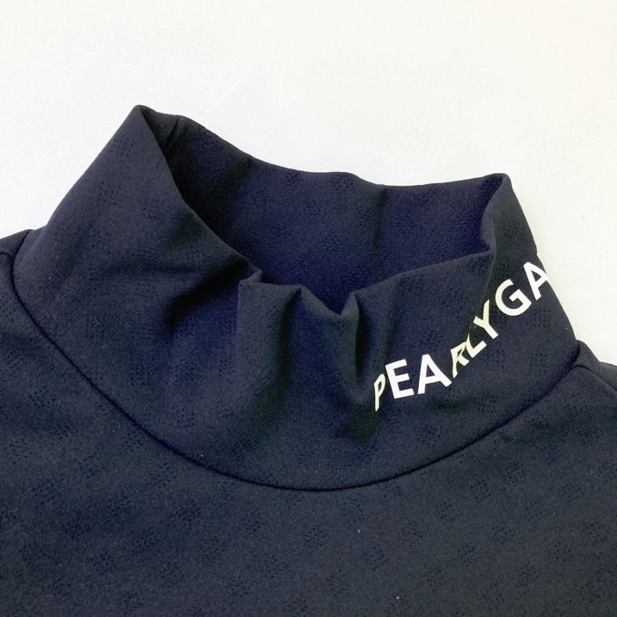 【新品】PEARLY GATES パーリーゲイツ  モックネック長袖Tシャツ  ネイビー系 1 ゴルフウェア レディースの画像