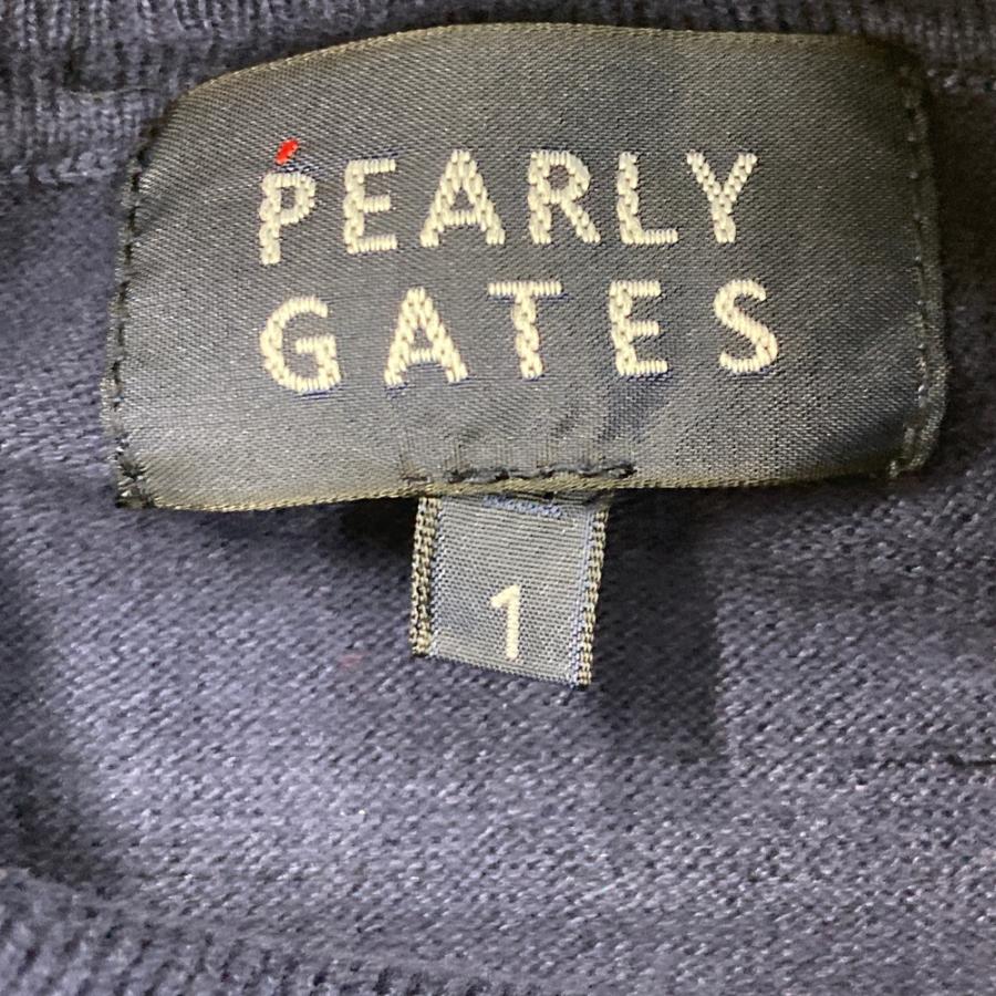 PEARLY GATES パーリーゲイツ  タートルネック ニット セーター  ブルー系 1 ゴルフウェア レディースの画像