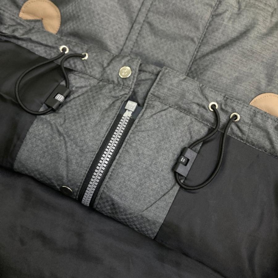 MUNSING WEAR マンシングウェア 2WAYダウンベスト 総柄 グレー系 M