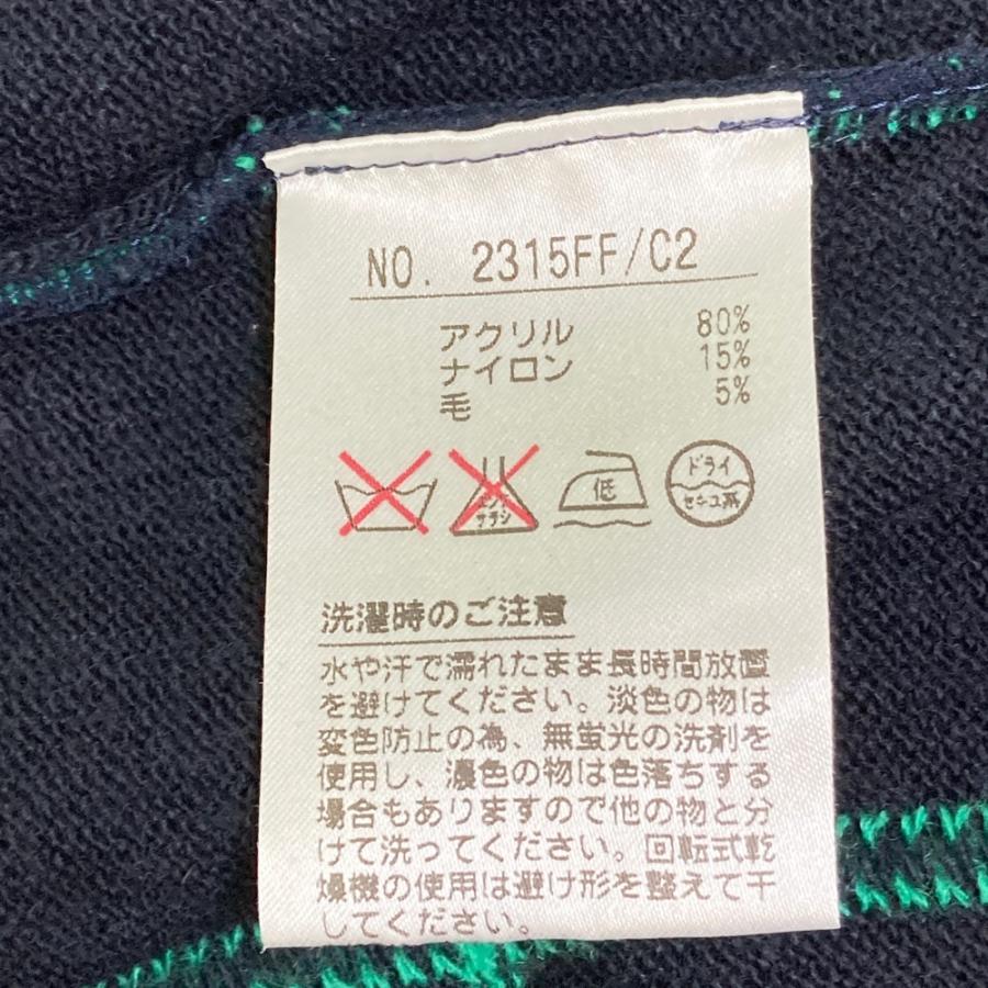 【新品・未使用】and per se ネイビー セーター M ゴルフウェアー AND PER SE アンパスィ 長袖ニットセーター 格子柄 ネイビー系 M