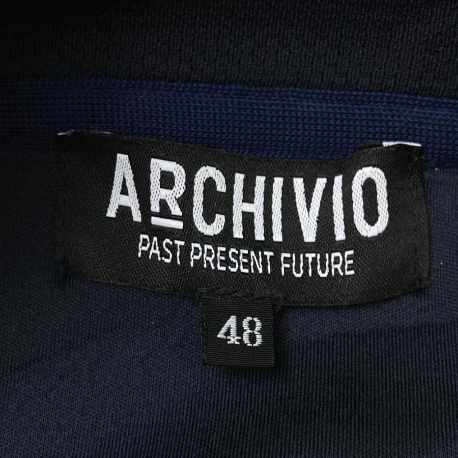 ARCHIVIO アルチビオ 長袖 ハーフジップトレーナー ネイビー系 48