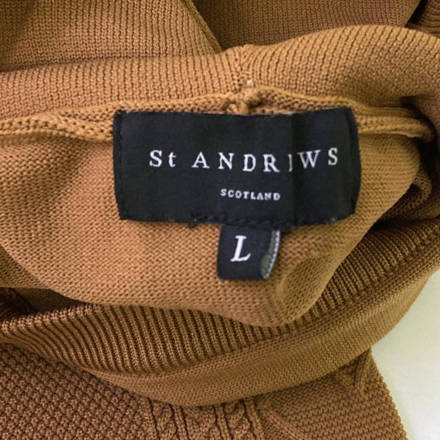 美品】ST ANDREWS セントアンドリュース ニット パーカー ベージュ系 L