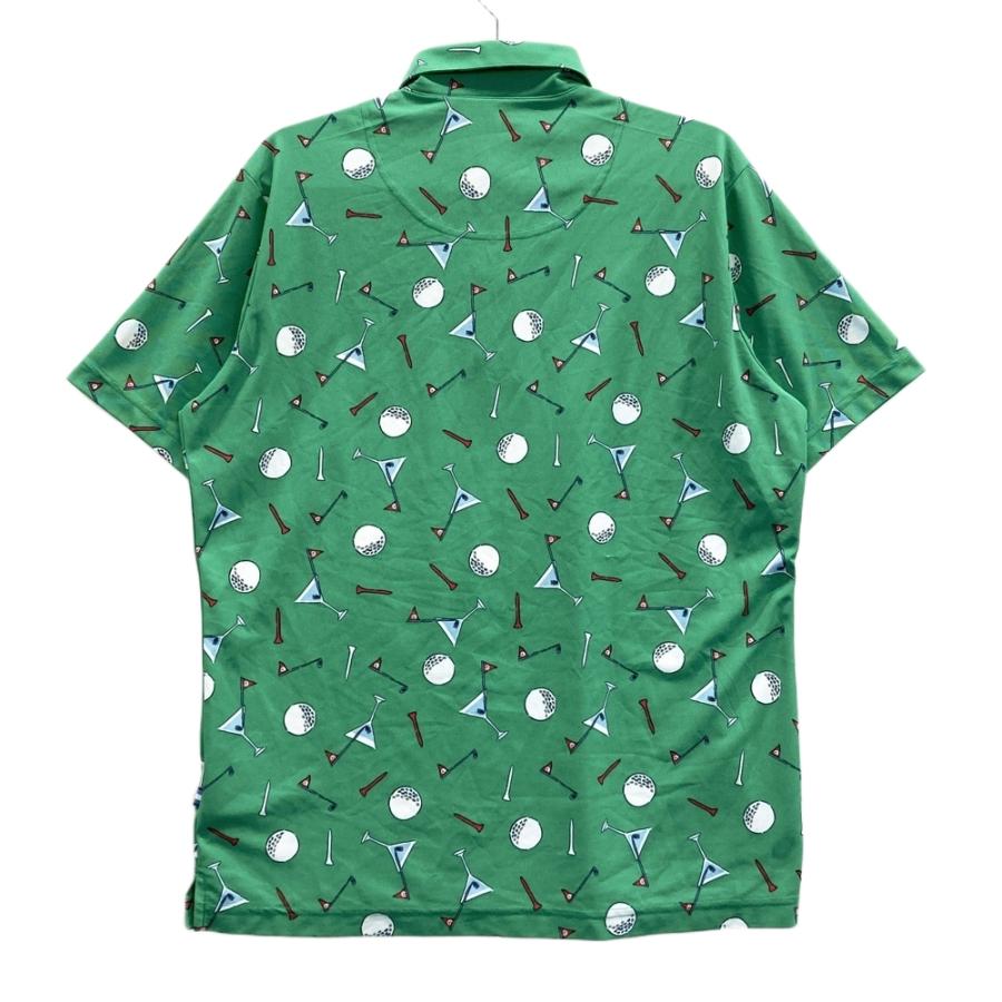 MUNSING WEAR マンシングウェア 半袖ポロシャツ 総柄 グリーン系 L