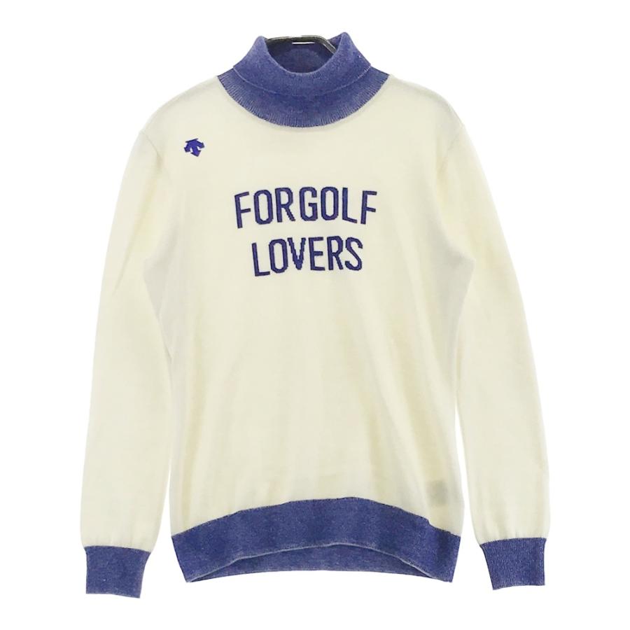 DESCENTE GOLF デサントゴルフ タートル ニット セーター ホワイト系 L