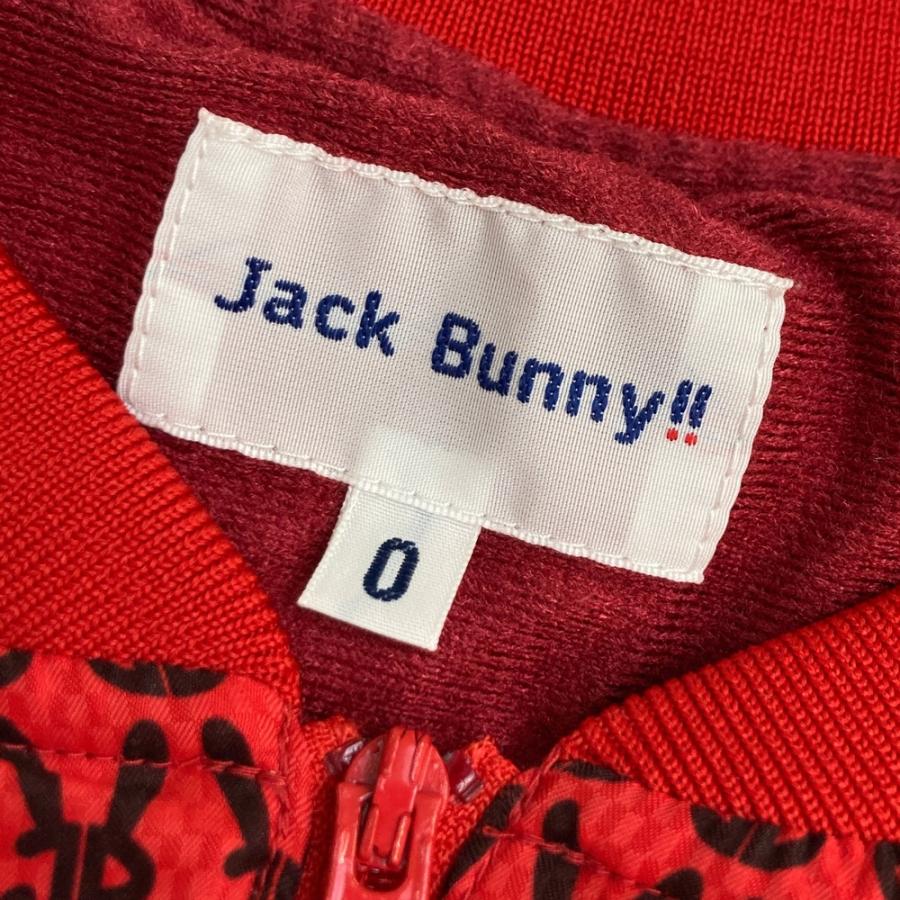 ゴルフ Jack Bunny ジャックバニー総柄 ロゴ ニット ジャケット レッド系 0