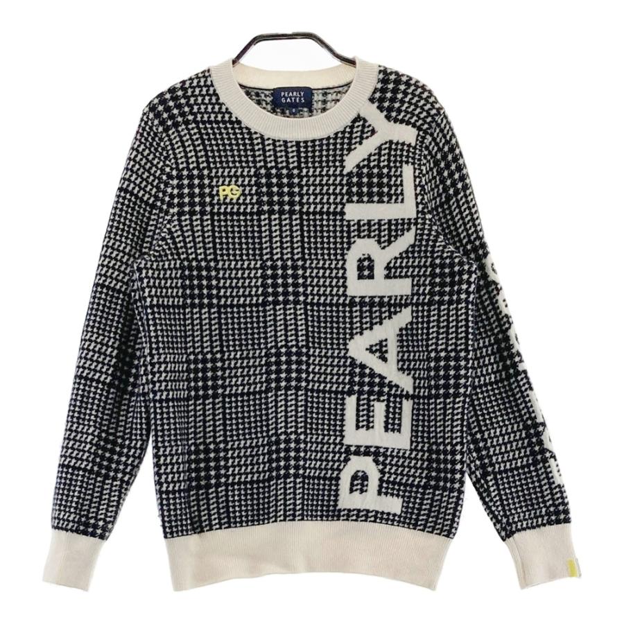 PEARLY GATES パーリーゲイツ カシミヤ ニットセーター グレンチェック