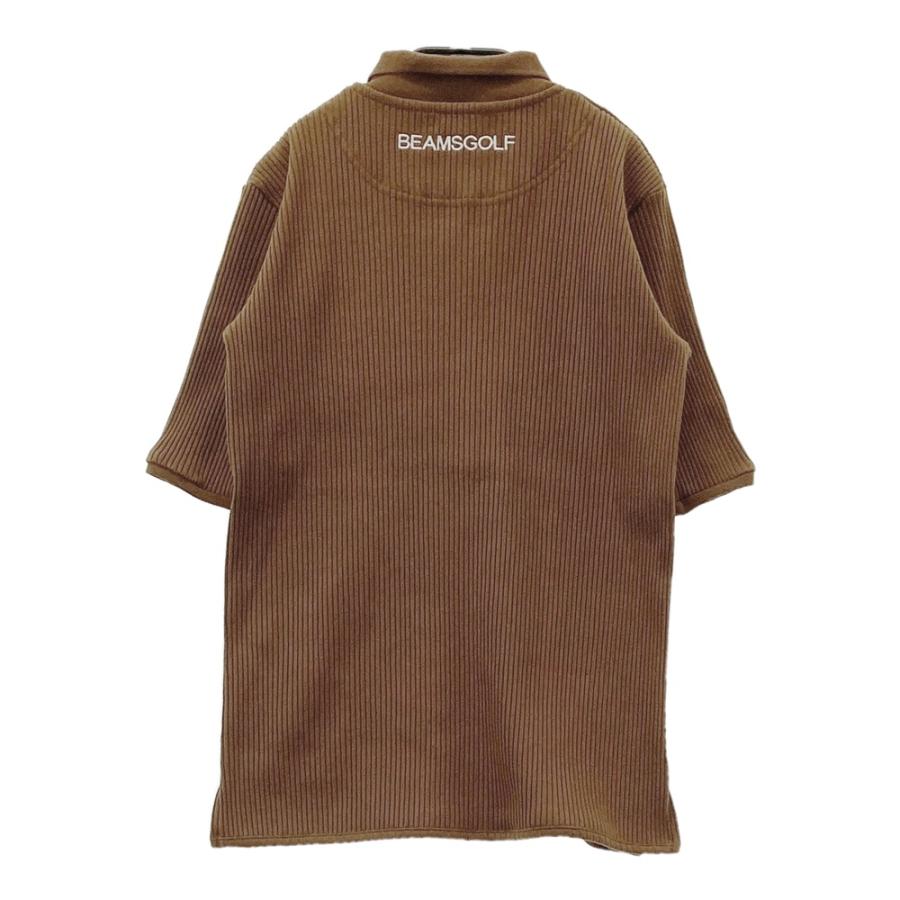 BEAMS GOLF ブラウン ポロシャツ XL BEAMS GOLF ビームスゴルフ ; 半袖ポロシャツ リブ ブラウン系 S
