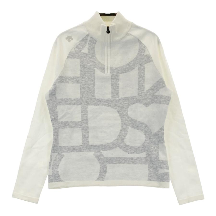 DESCENTE GOLF デサントゴルフ ハーフジップ ニットセーター 英字