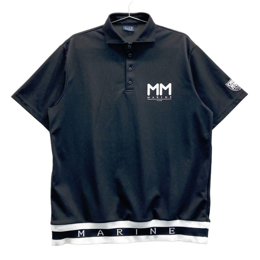 【新品】ムータマリン　ゴルフ　ハーフジップ　半袖シャツ　黒　メンズＭサイズ MUTA MARINE ムータマリン ヘムリブ 半袖ポロシャツ ブラック系 7