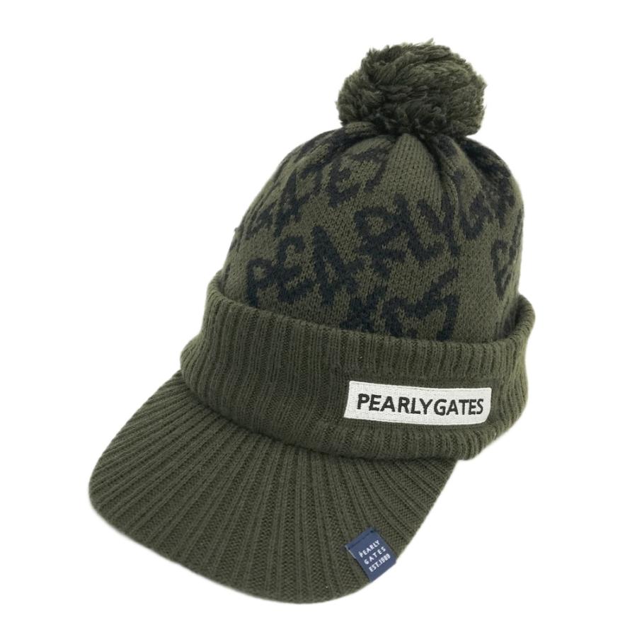 PEARLY GATES パーリーゲイツ ニットキャップ カーキ系 FR ゴルフ 