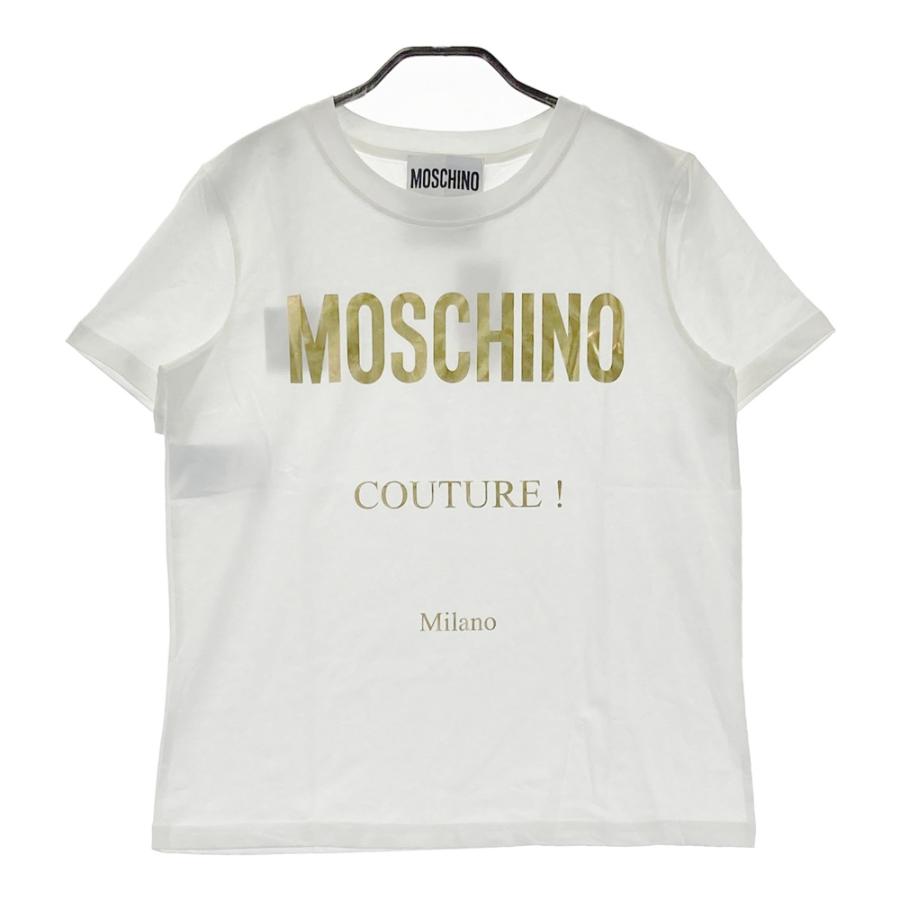 新品】MOSCHINO モスキーノ 半袖Tシャツ ホワイト系 42 レディース 