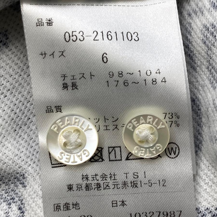未使用級！PEARLY GATES パーリーゲイツ　長袖ゴルフウェア　総柄　6 PEARLY GATES パーリーゲイツ 長袖ポロシャツ 総柄 ホワイト系 6