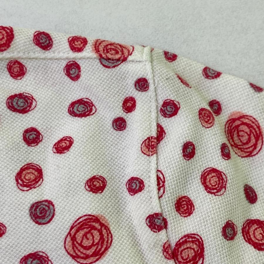 ZOY ゾーイ 半袖ポロシャツ ぐるぐる柄 レッド系 38 ゴルフウェア