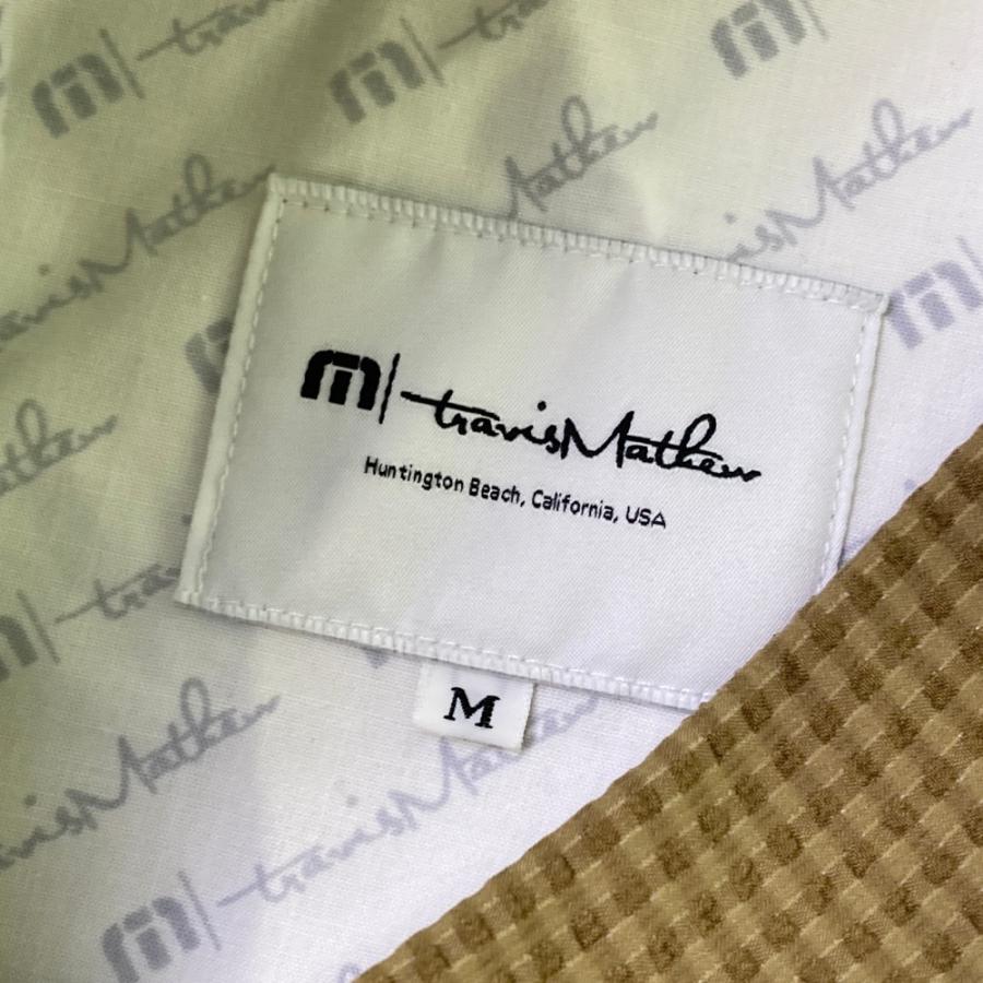 サイズ：M TRAVIS MATHEW トラビスマシュー  ロングパンツ シアサッカー チェック柄 ベージュ系 [240101624420] ゴルフウェア メンズ ストスト TRAVISMATHEW トラビスマシュー ロングパンツ シアサッカー チェック柄