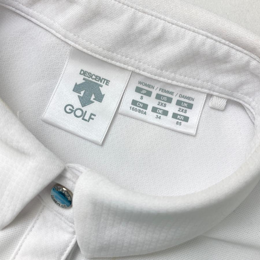 DESCENTE GOLF デサントゴルフ ノースリーブポロシャツ ブルー系 S