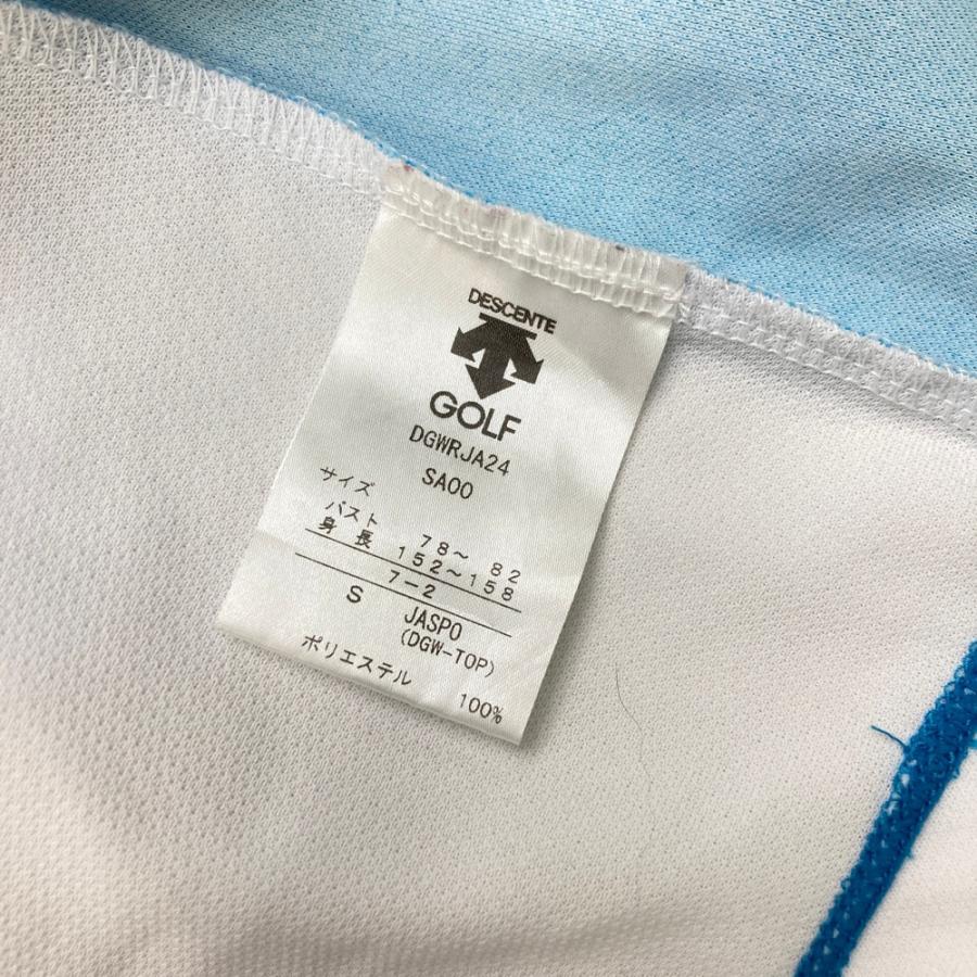 DESCENTE GOLF デサントゴルフ ノースリーブポロシャツ ブルー系 S