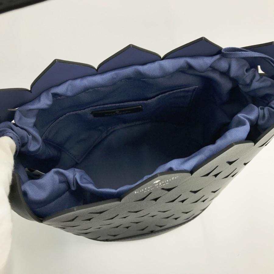 【美品】KATE SPADE ケイト スペード WKRU6437 2WAYショルダーバッグ スモールバケット スペード柄 ブラック系_4