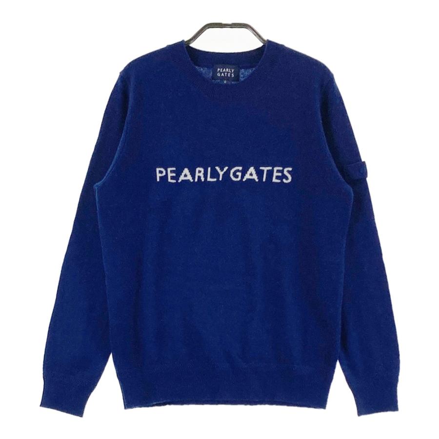 新品未使用 PEARLYGATES カシミヤ ロゴニット ネイビー サイズ5 PEARLY GATES パーリーゲイツ カシミヤ ニットセーター ネイビー系 0